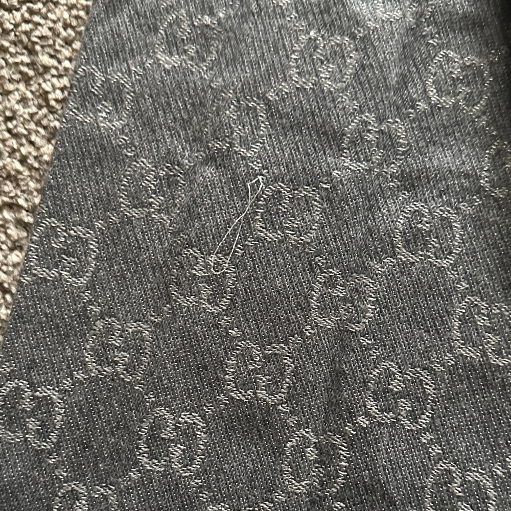 Gucci Charcoal Monogrammed Scarf - Picture 6 of 8